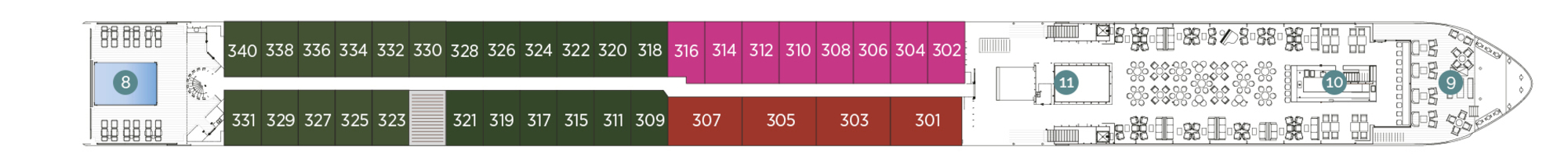 Horizon Deck plan